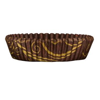 Kagekapsel nr 12 ø70x20 mm Brun/Guld,4 pk x 500 stk/krt