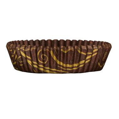Kagekapsel nr 12 ø75x20 mm Brun/Guld,4 pk x 500 stk/krt