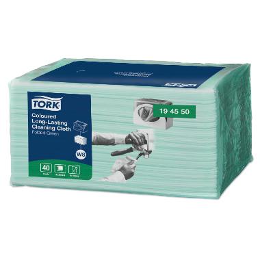 Rengøringsklud Tork Allround W8 30x38cm Grøn,8 pk x 40 stk/krt