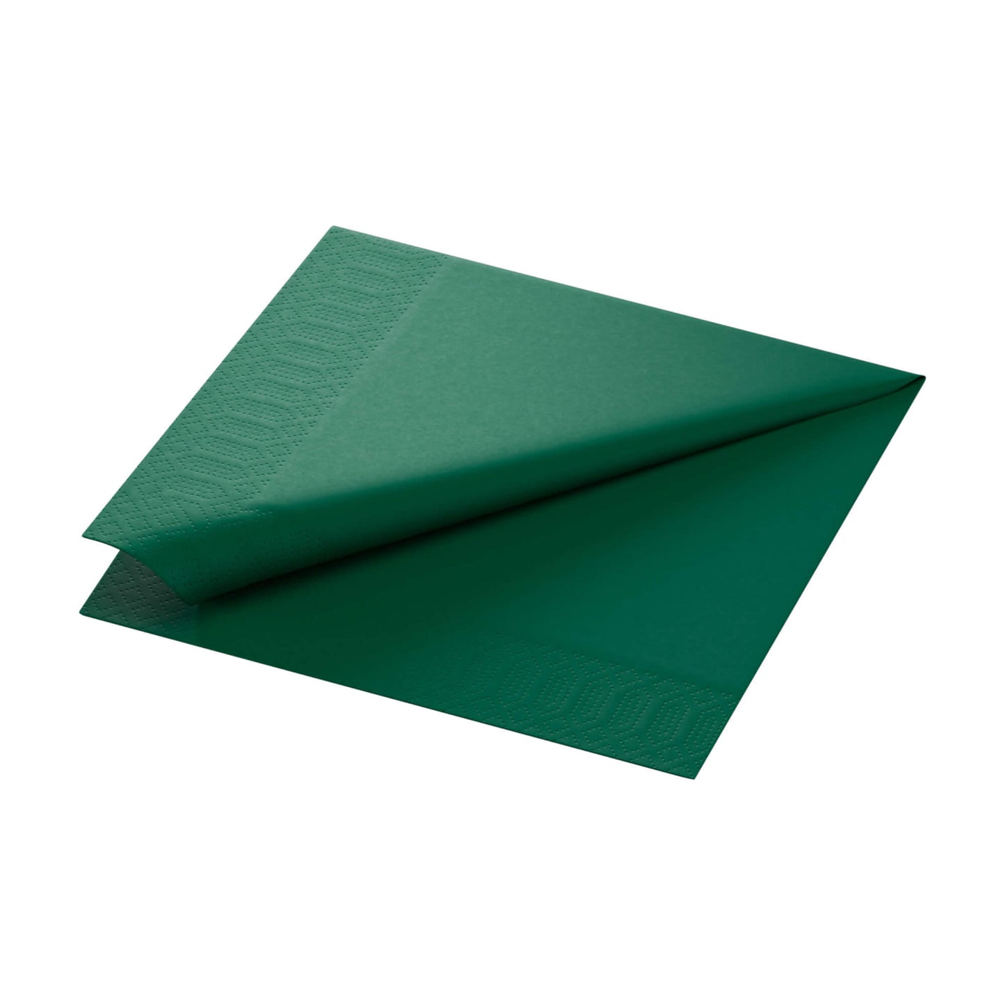Middagsserviet, 1/4 Fold, 3-lags, 40x40, Mørkegrøn, Duni ( 125 stk )