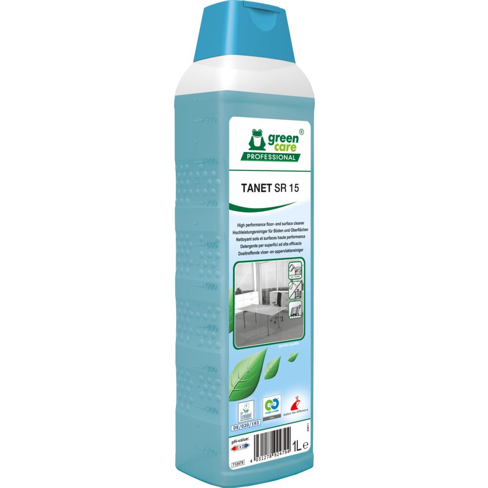 Universalrengøring, Green Care Professional TANET SR 15, 1 l, med farve og parfume ( 10 flasker)