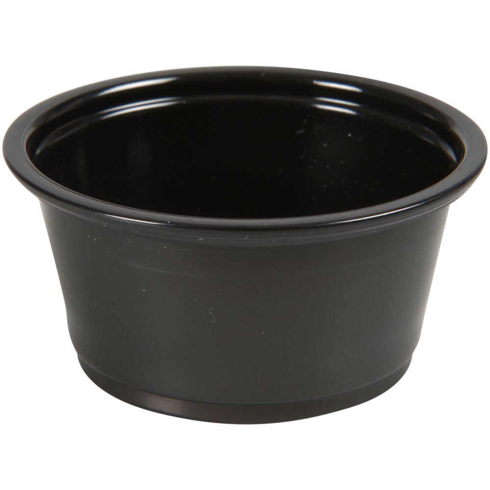 Portionsbæger, ABENA Cater-Line, 3cm, Ø6,2cm, 60 ml, 60 ml, sort, PP, 60 ml, 2 oz