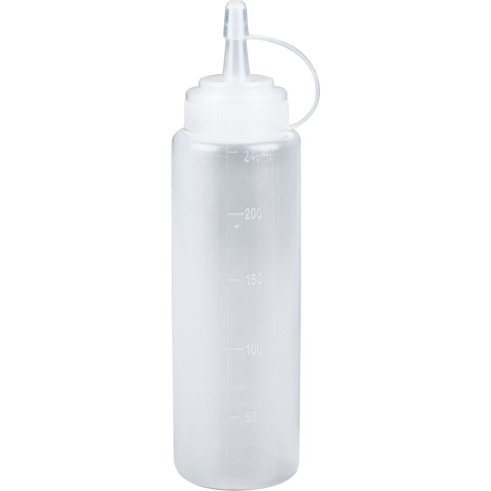 Dressingflaske, ABENA Cater-Line, 240 ml, klar, PE/PP, med mål ( 6 stk)