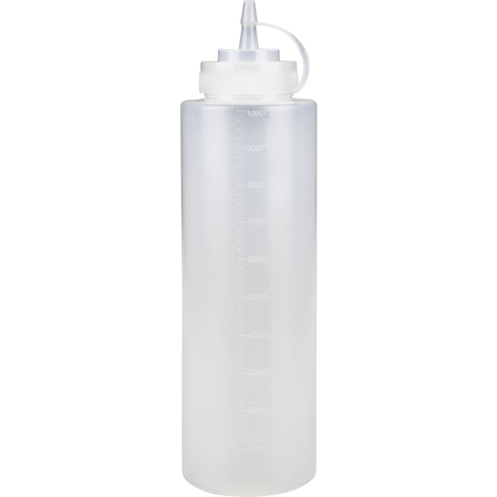 Dressingflaske, ABENA Cater-Line, 1000 ml, klar, PE/PP, med mål ( 6 stk)
