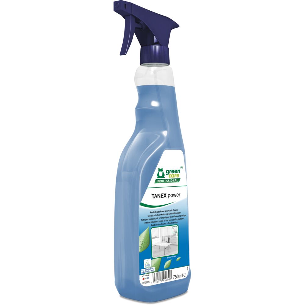 Grundrens, Green Care Professional TANEX power, 750 ml, klar-til-brug, med farve og parfume (10 flasker)