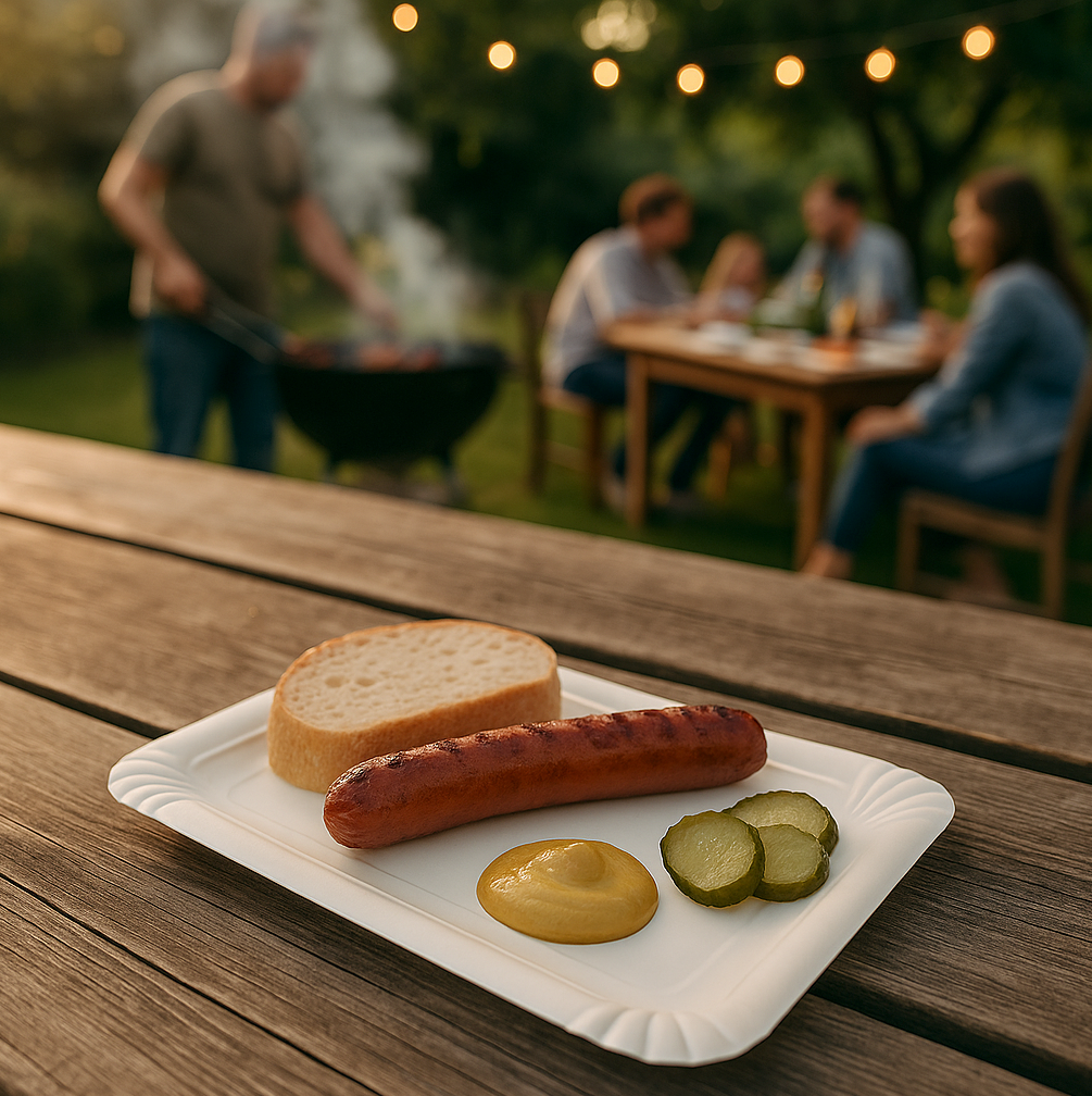 Pølsetallerken Hvid – 1000 stk FSC-pap