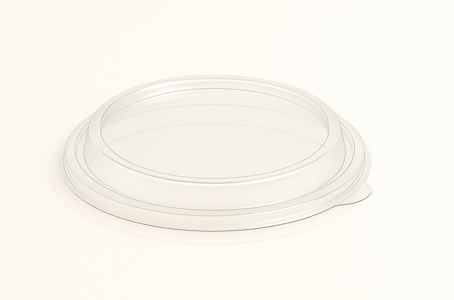 Plastlåg Rund Ø185mm Klar PET til 1300ml Salatskål (50 stk)