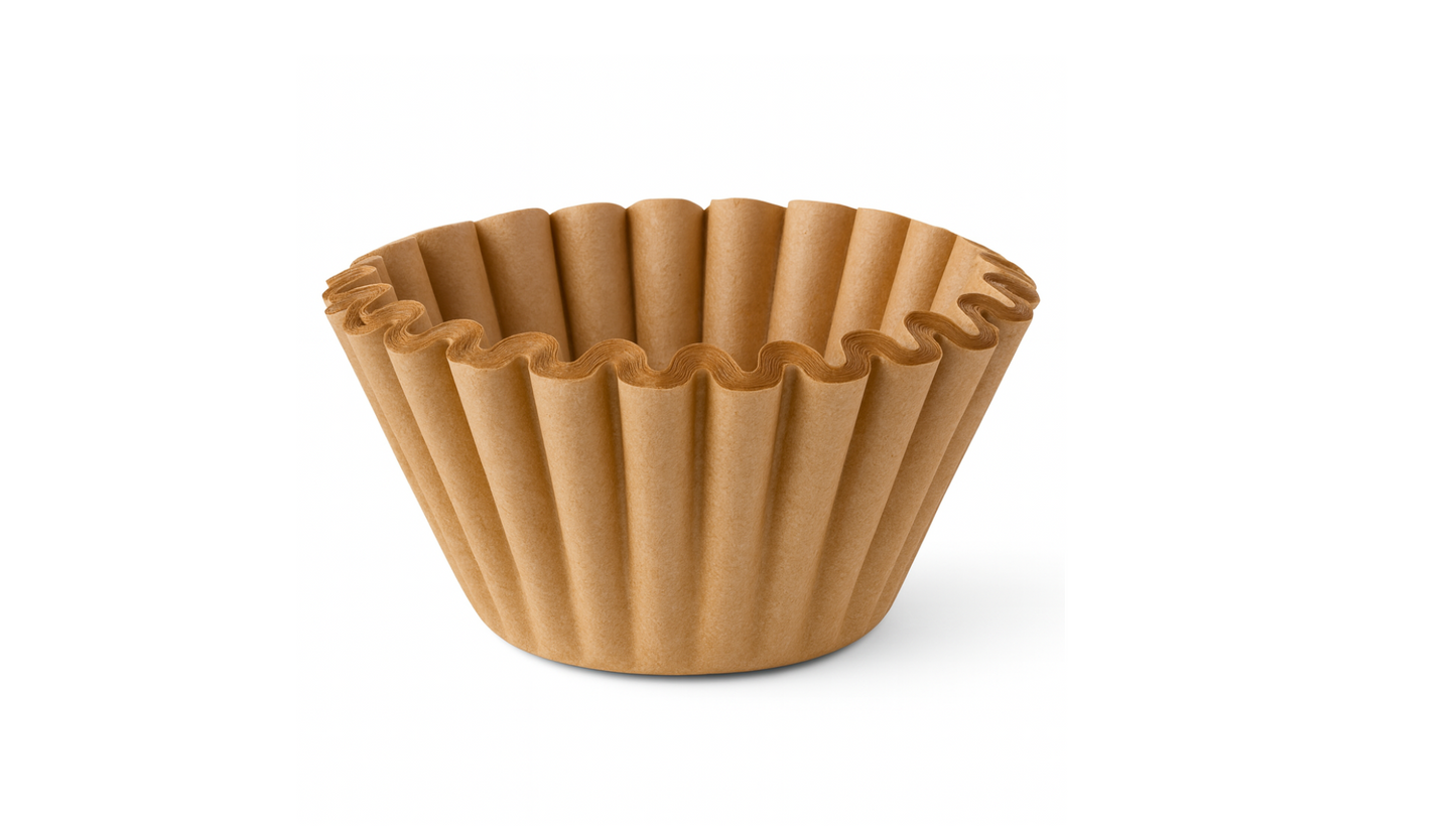 Kaffefilter Ø250/Ø90×H80 mm, ubleget Svanemærket – 1000 stk pr. krt