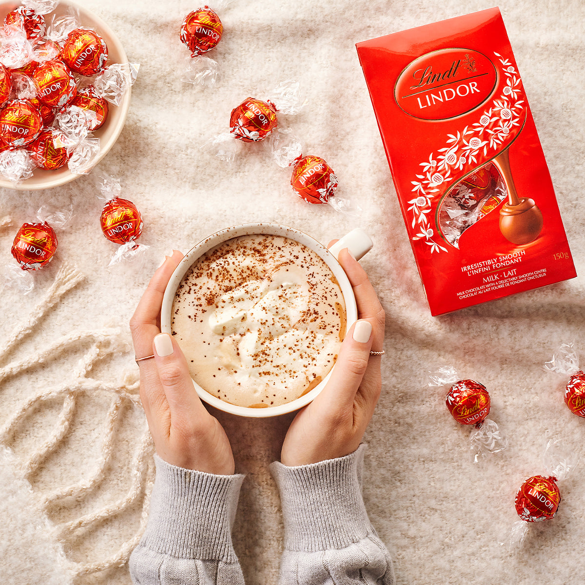 Lindt LINDOR Milk Chocolate Cornet 200 g – Eksklusiv mælkechokoladegave