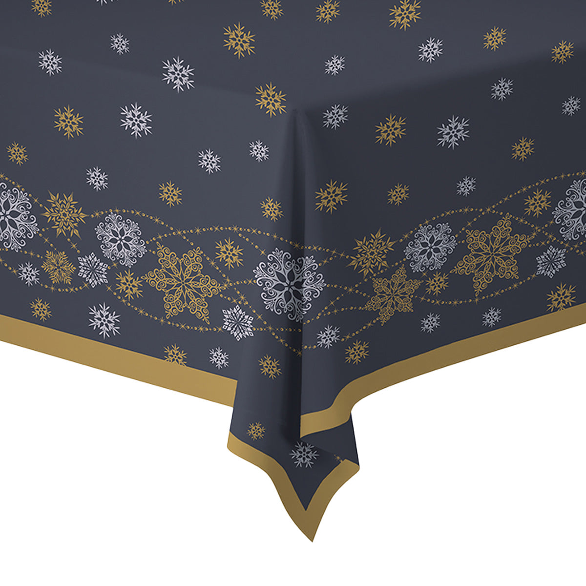 Borddug, Dunicel, 138x220 cm Snow Glitter Black