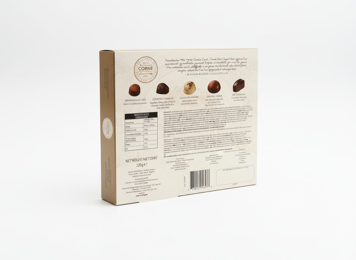 Corne Port-Royal Belgian Chocolates – Rød gaveæske 220 g