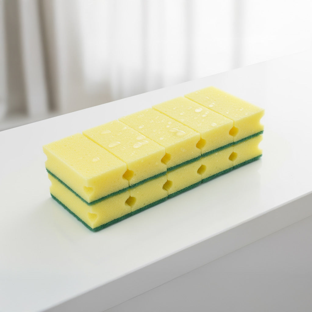 Skuresvamp, 150x70x50 mm, gul, standard (10 stk)