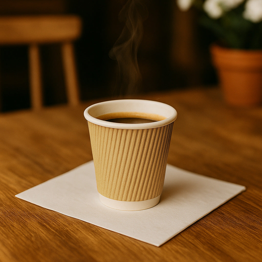 Espressokop 10 cl - Natur - Ripple Wall (25 stk)