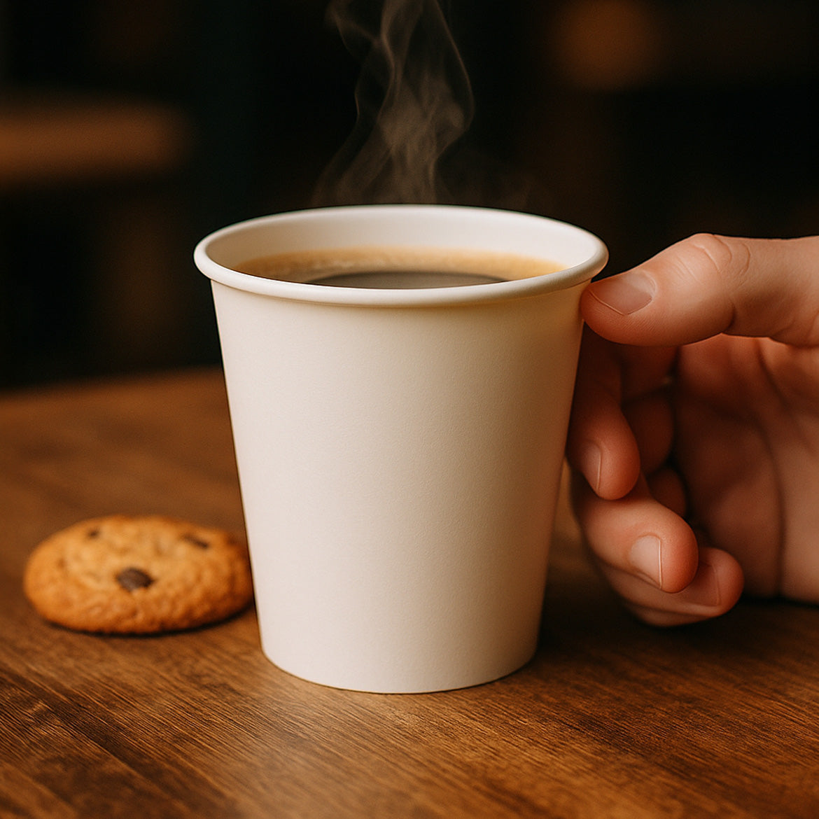 Kaffebæger 25 cl - Hvid - Single Wall (50 stk)