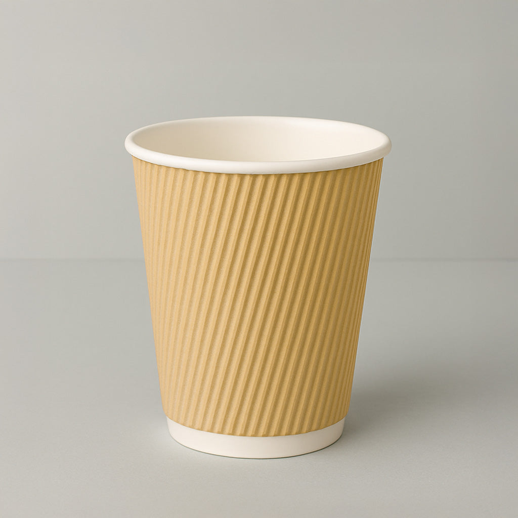 Kaffebæger 25 cl - Natur - Ripple Wall (25 stk)