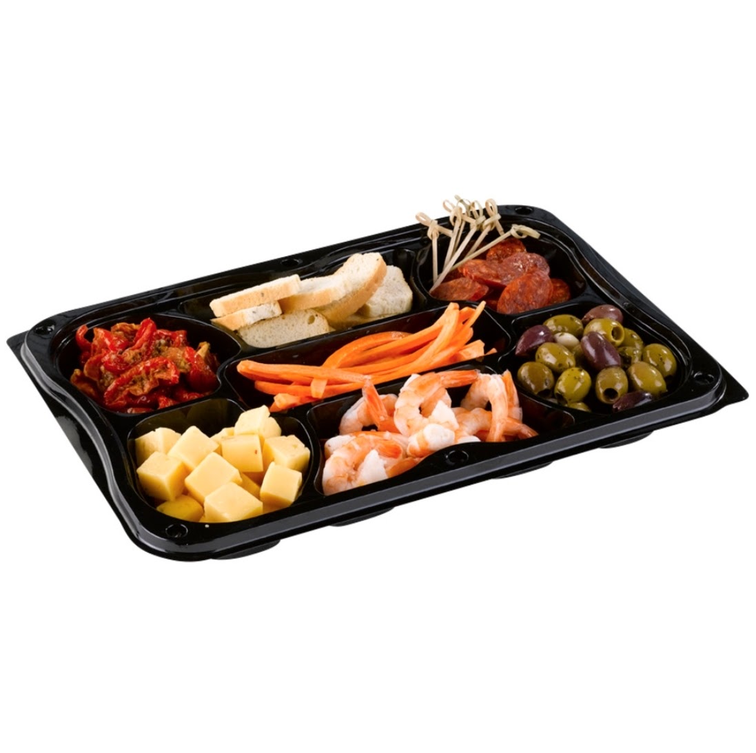 Plastbakke 7-Rums, Tapas bakken, 25 sæt pr krt