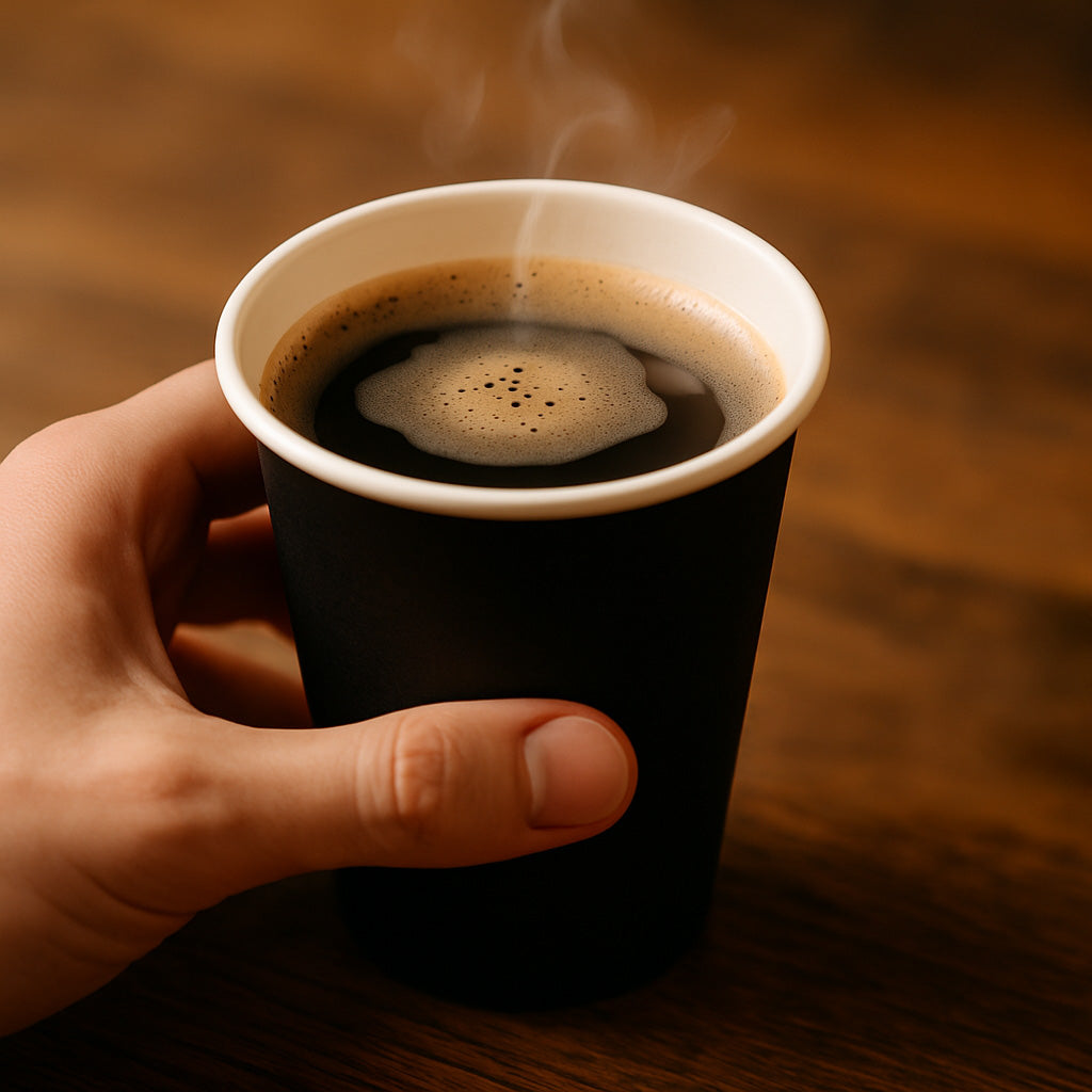 Kaffebæger 40 cl - Sort - Single Wall (50 stk)