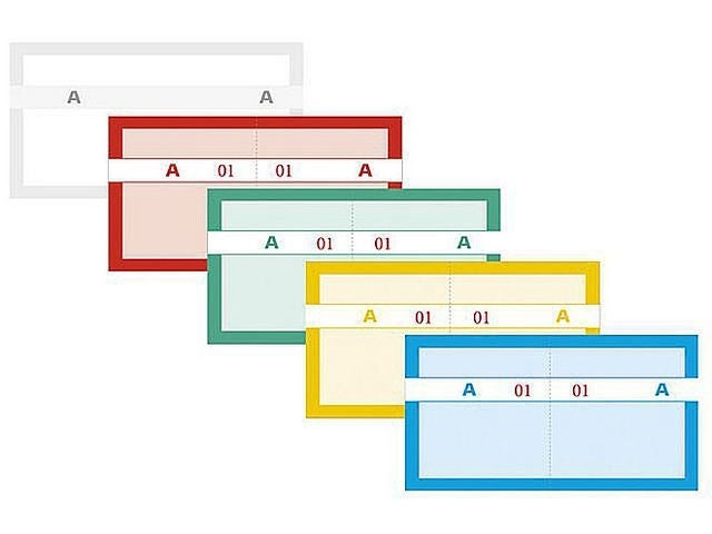 Kuponbog assorteret farver ( 10 stk )