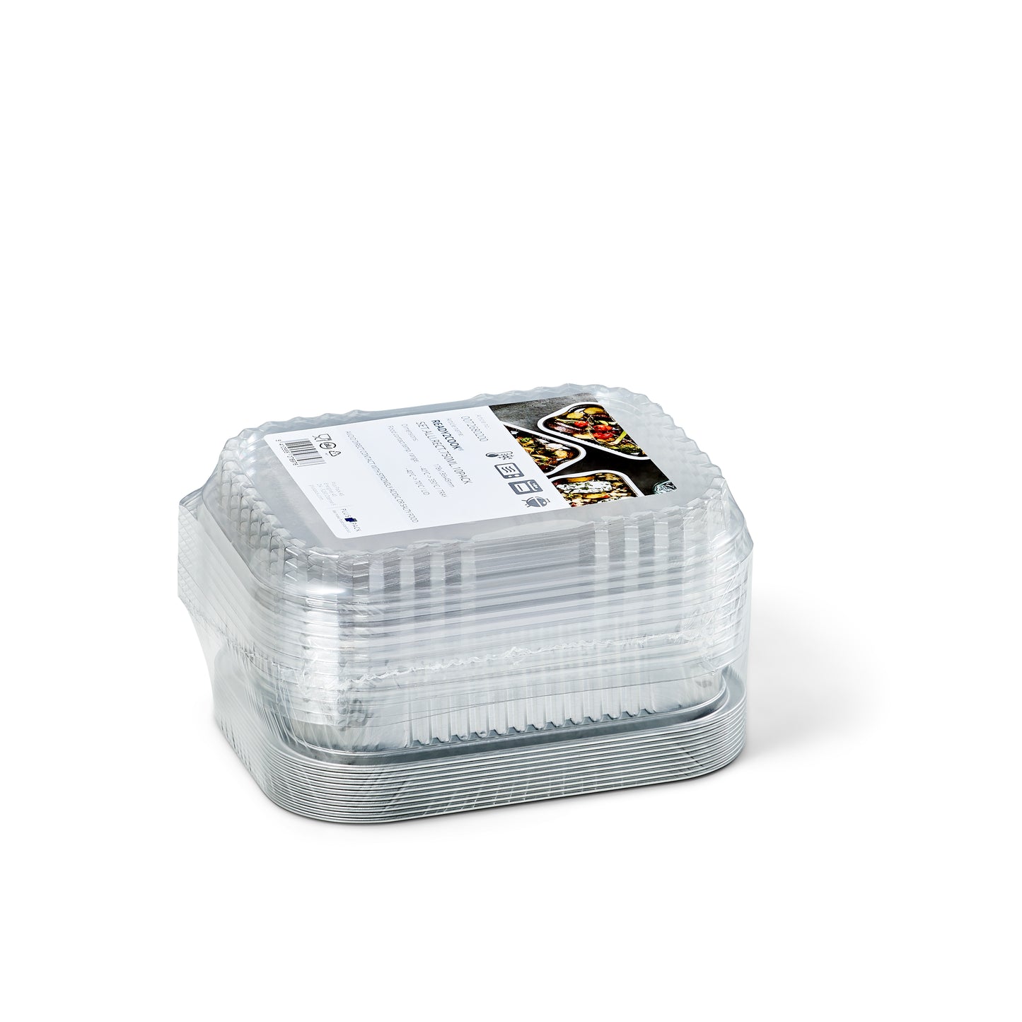 Alubakke Ready2Cook 0.75L – Lille engangsbakke m. låg (10 stk)