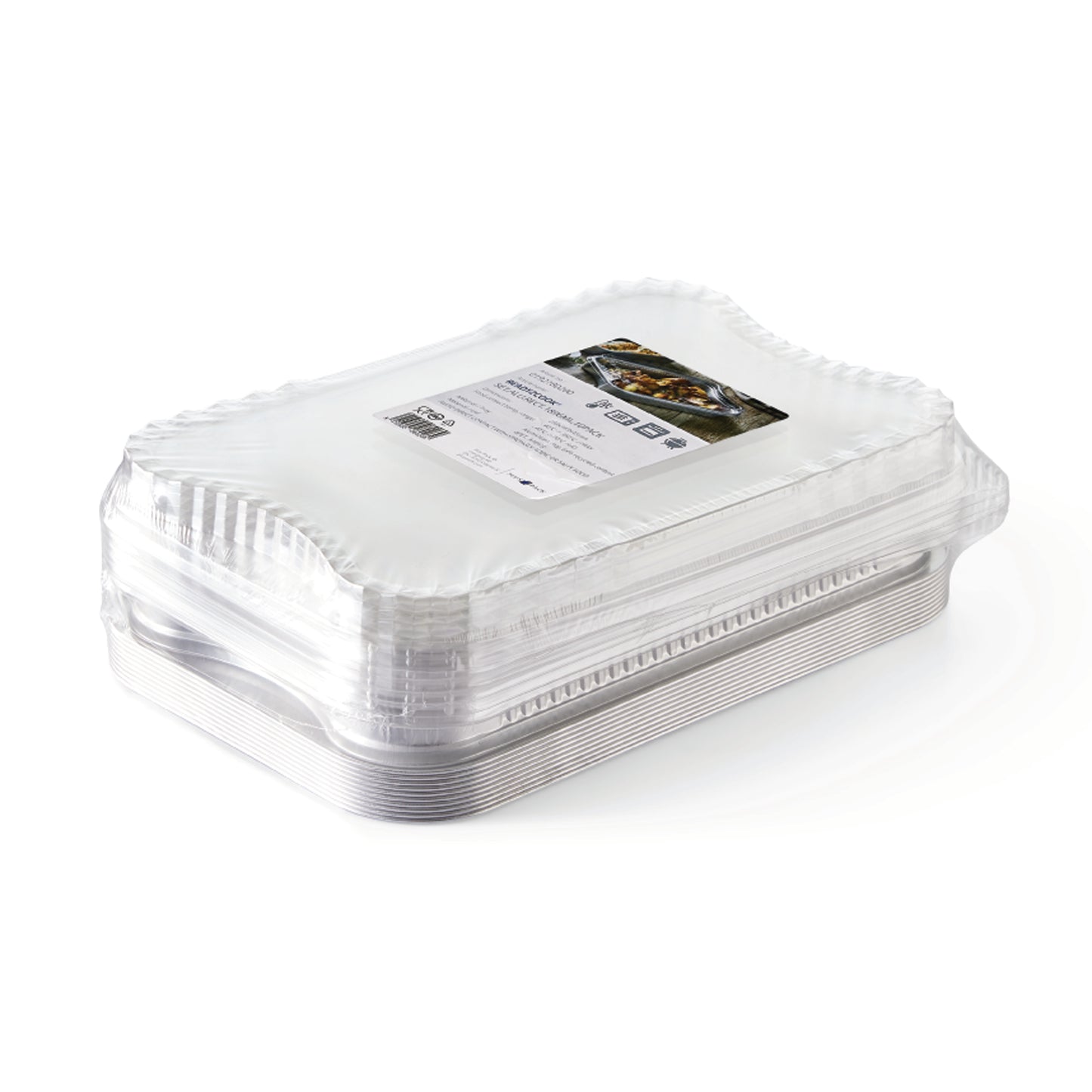 Alubakke Ready2Cook 1.9L – Stor engangsbakke m. låg (10 stk)