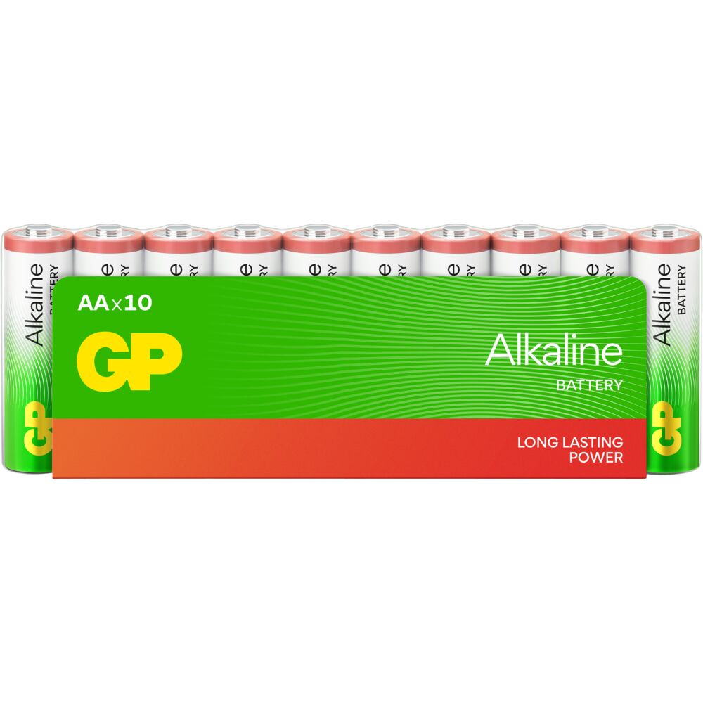 Batteri, GP Red, Alkaline, AA, 10-pak