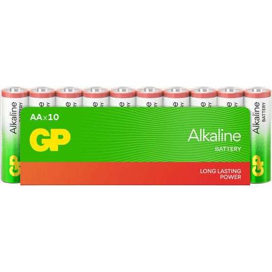 Batteri, GP Red, Alkaline, AA, 10-pak
