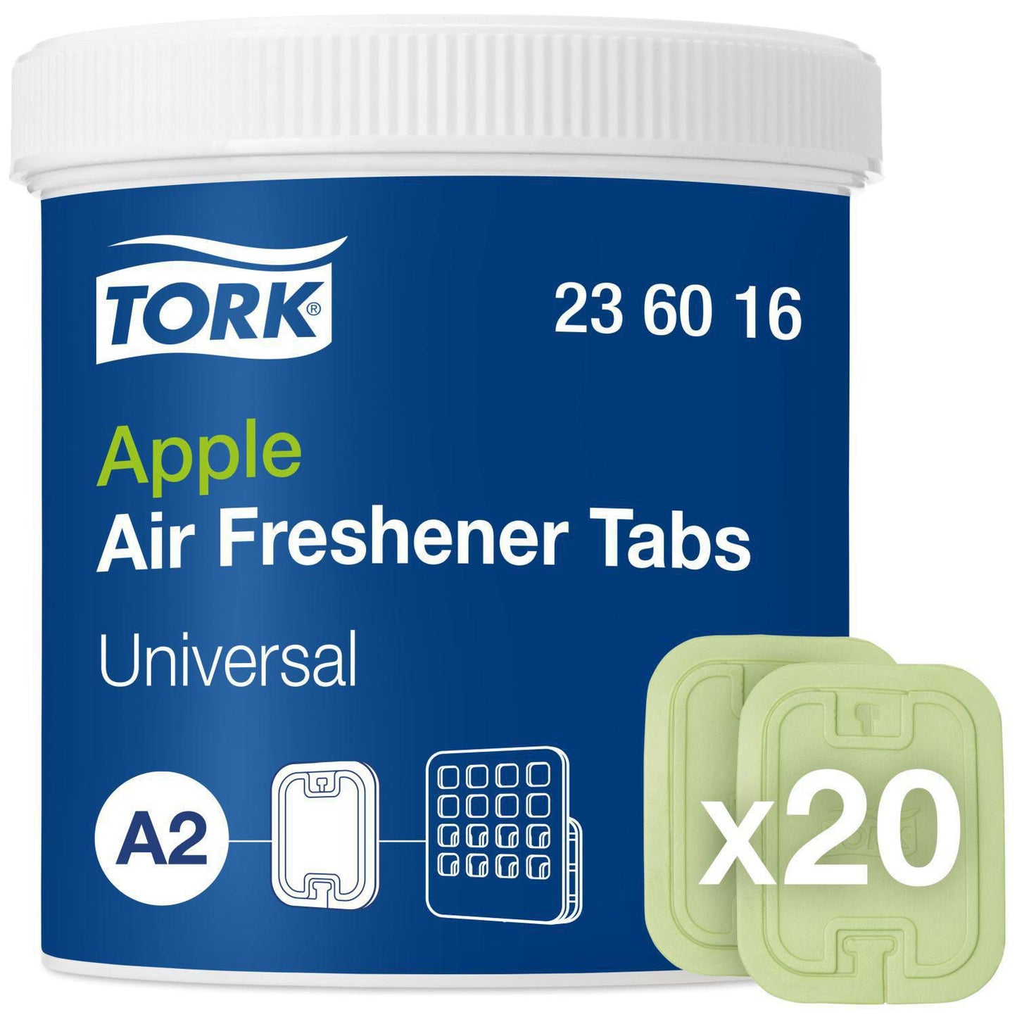 Luftfrisker Fast Tork Airfreshener Æble 14.5g med Parfume til Disc A2 dispenser,4 pk x 20 stk/krt