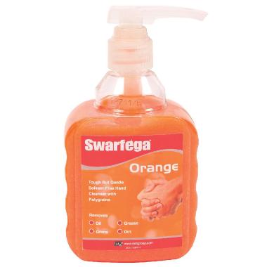 Håndrens Swarfega Orange med parfume Pumpeflaske 450 ml orange,6 fl x 450 ml/krt