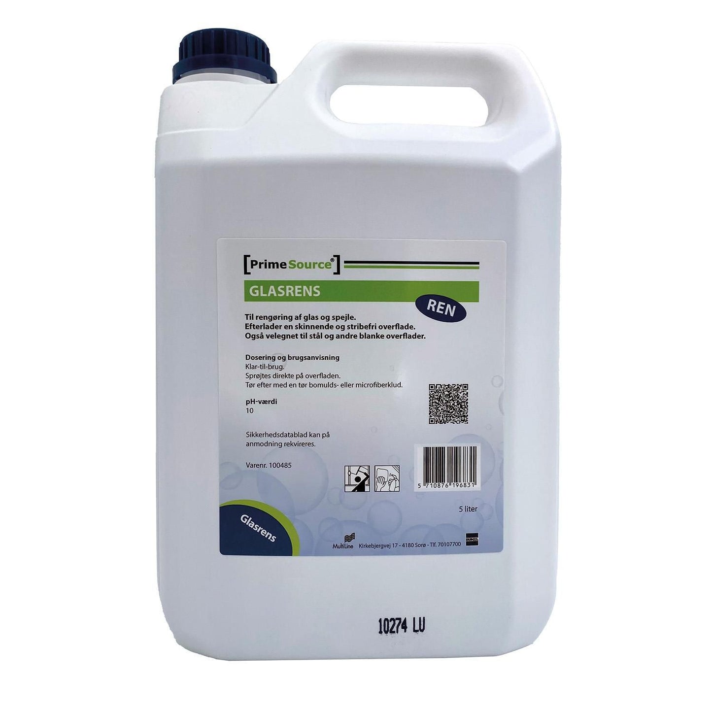 Glasrens Prime Source Ren med Farve/Parfume 5 ltr Blå,5 ltr/dnk