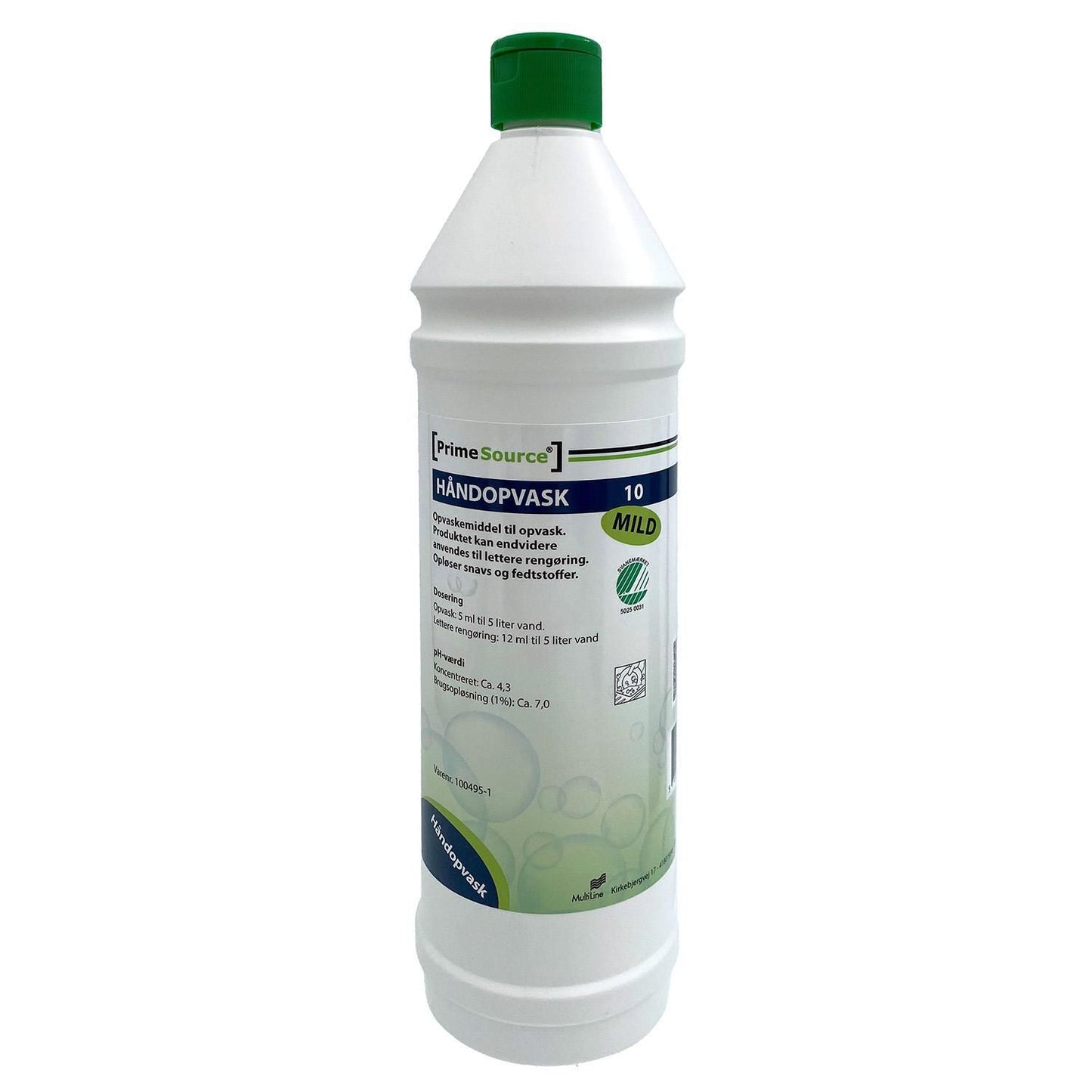 Håndopvask Prime Source Mild 10 Svanemærket uden Farve/Parfume 1 ltr,12 fl x 1 ltr/krt