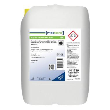 Maskinopvask Flydende Prime Source Ren – 12,1 kg, med klor, til blødt vand og belægninger