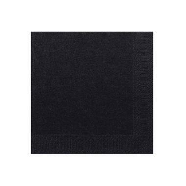 Serviet 33x33 cm 2-lag Sort,16 pk x 125 stk/krt
