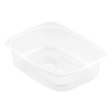 Salatbæger Delipack 125 ml firkantet PP semitransparent,20 pk x 50 stk/krt