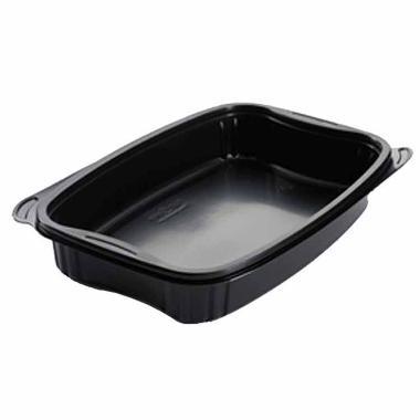 Bakke Bistro 1-rum 980 ml 254x174x42 mm PP Sort,6 ps x 50 stk/krt