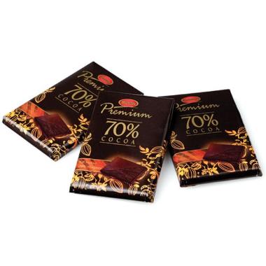 Chokolade Premium Dark 70% 10 gr 120 stk,120 stk/krt