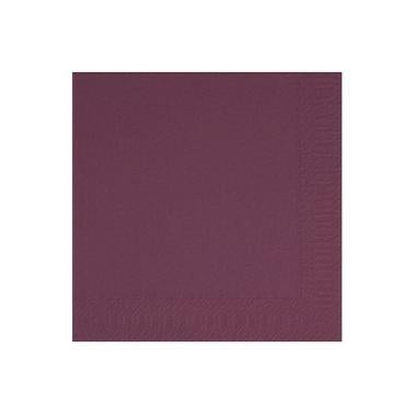 Kaffeserviet, 1/4 Fold, 3-lags, 24x24, Duni, Plum, ( 250 stk )