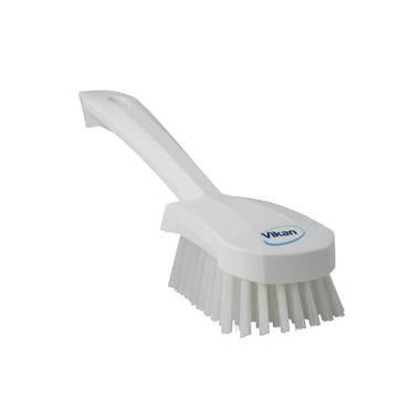 Håndbørste Stiv Kort skaft Hvid,stk