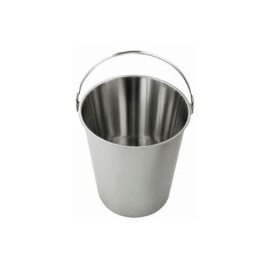 Spand 12 ltr Ø30x27 cm med Hank Rustfrit stål,stk