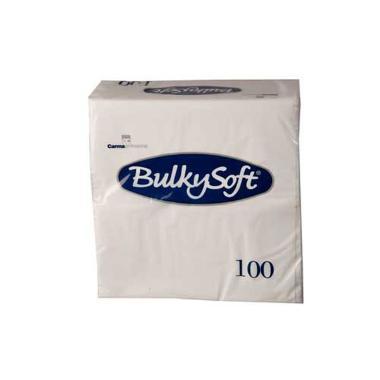 Serviet BulkySoft 40x40 cm 3-lag 1/8-falset Hvid,100 stk/pk