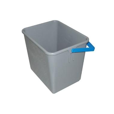 Spand 6 ltr med Hank Firkantet Grå/Blå,stk