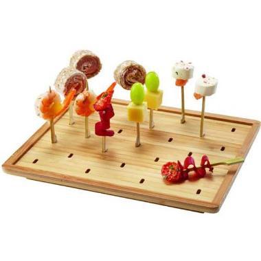 Plade 250x200x26 mm Bambus til 87156-2 Skewers,10 stk/krt