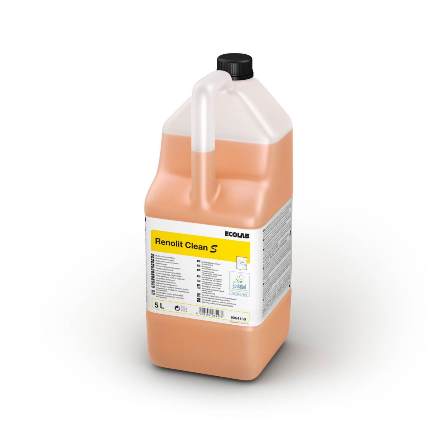 Universalrengøring Renolit Clean S 5ltr med Farve uden Parfume til køkkener,2 dnk x 5 ltr/krt