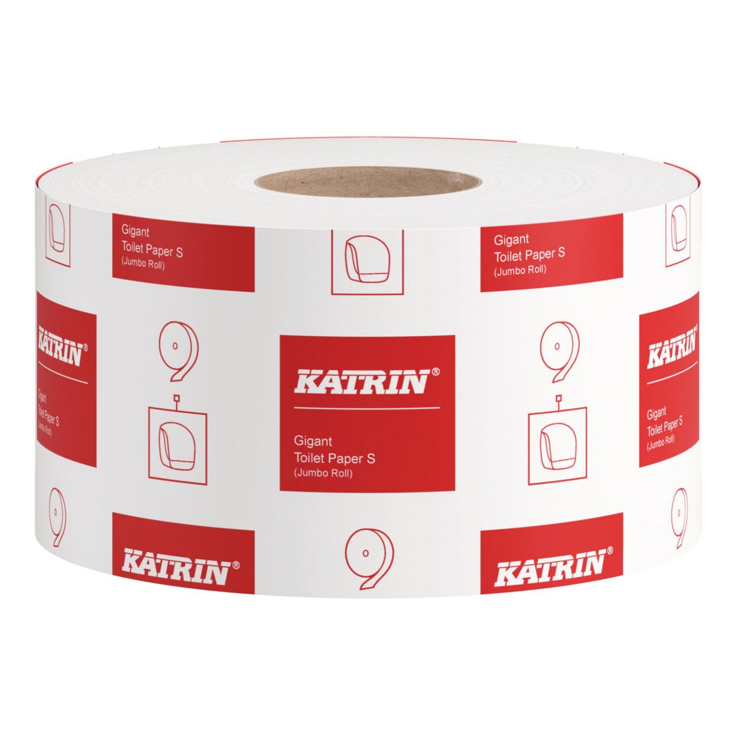 Toiletpapir Jumbo Katrin 1-lag 265 m Natur,12 rl/krt