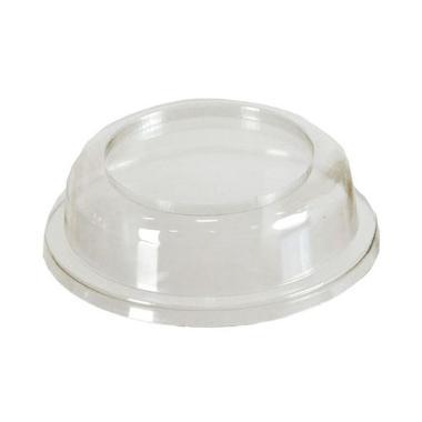 Plastlåg klart Ø95x25 mm højt PS til dessertbæger på fod,50 stk/ps