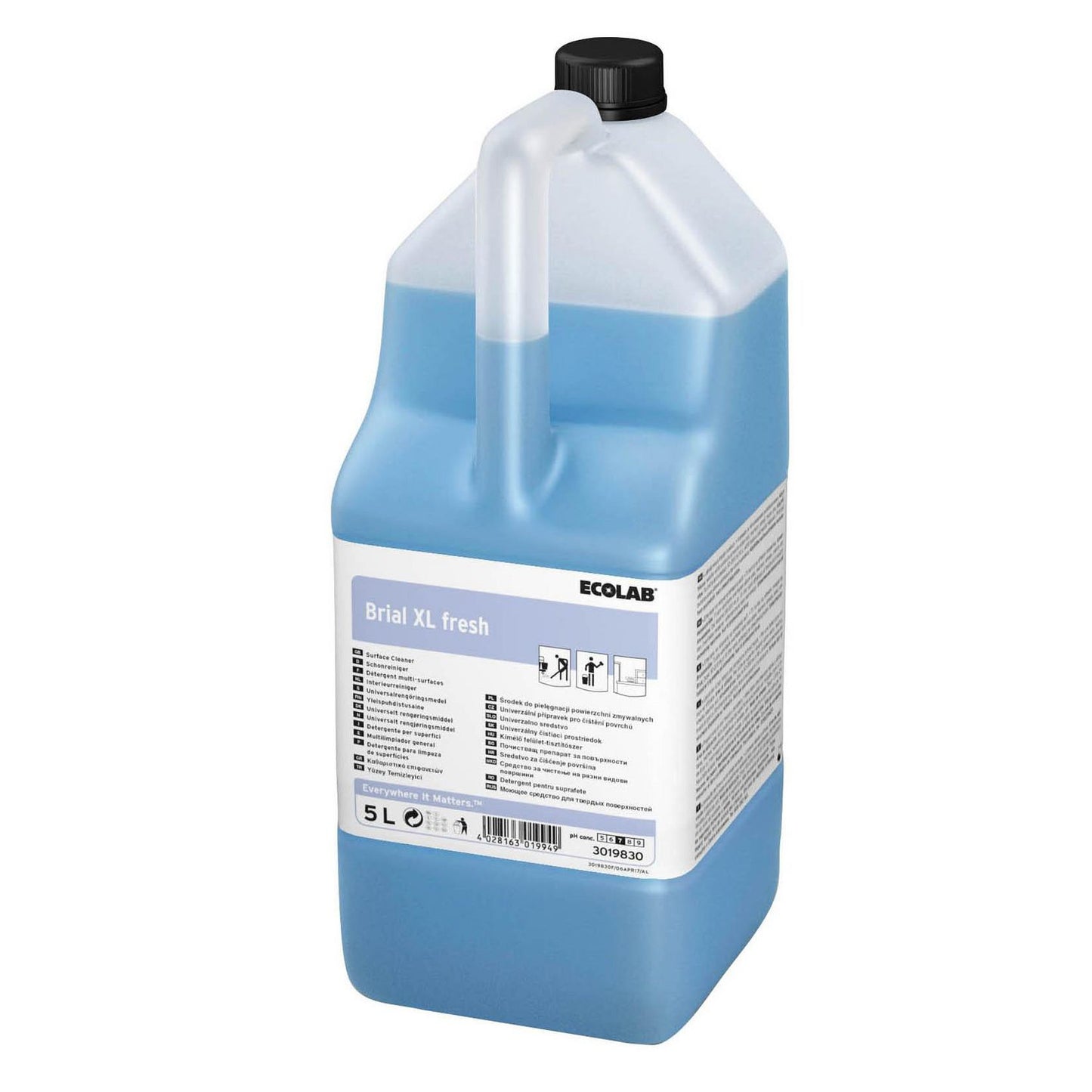 Universalrengøring Brial XL Fresh med Farve/Parfume 5 ltr Blå,2 dnk x 5 ltr/krt
