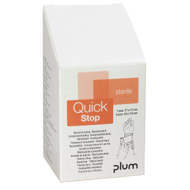 Kompresforbinding PLUM QuickStop med 2x small /1x large til QuickSafe skab,3 rl/bk