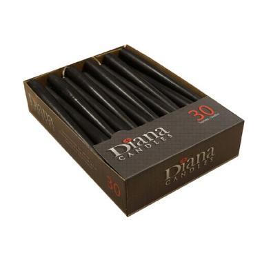 Antiklys Ø22x245 mm Brændetid 7.5 timer Sort,30 stk/pk