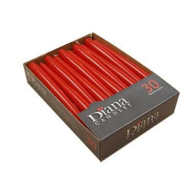 Antiklys Ø22x245 mm Brændetid 7.5 timer Rød,30 stk/pk