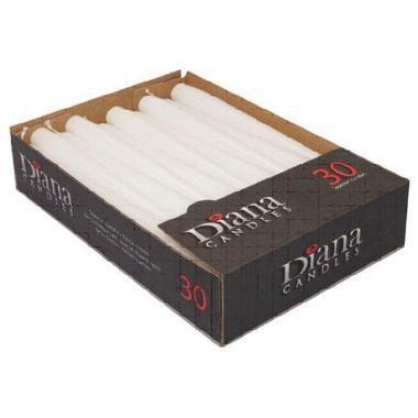 Antiklys Ø22x245 mm Brændetid 7.5 timer Hvid,30 stk/pk