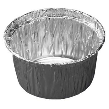 Alubakke 90 ml Ø75x34 mm Rund,100 stk/pk